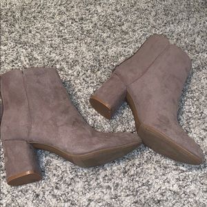Suede booties (worn once)